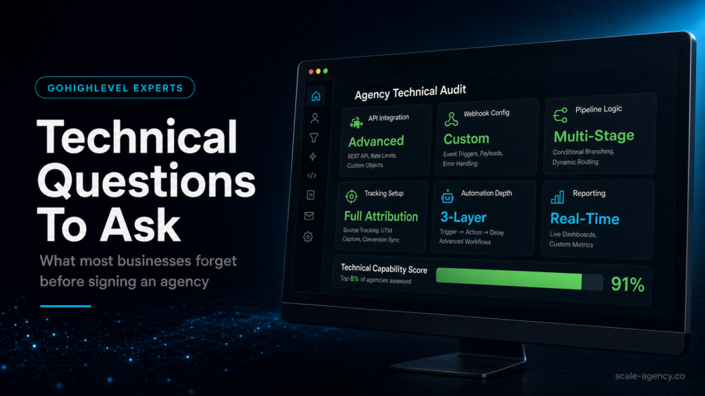 GoHighLevel Agency Technical Questions Most Businesses Forget to Ask