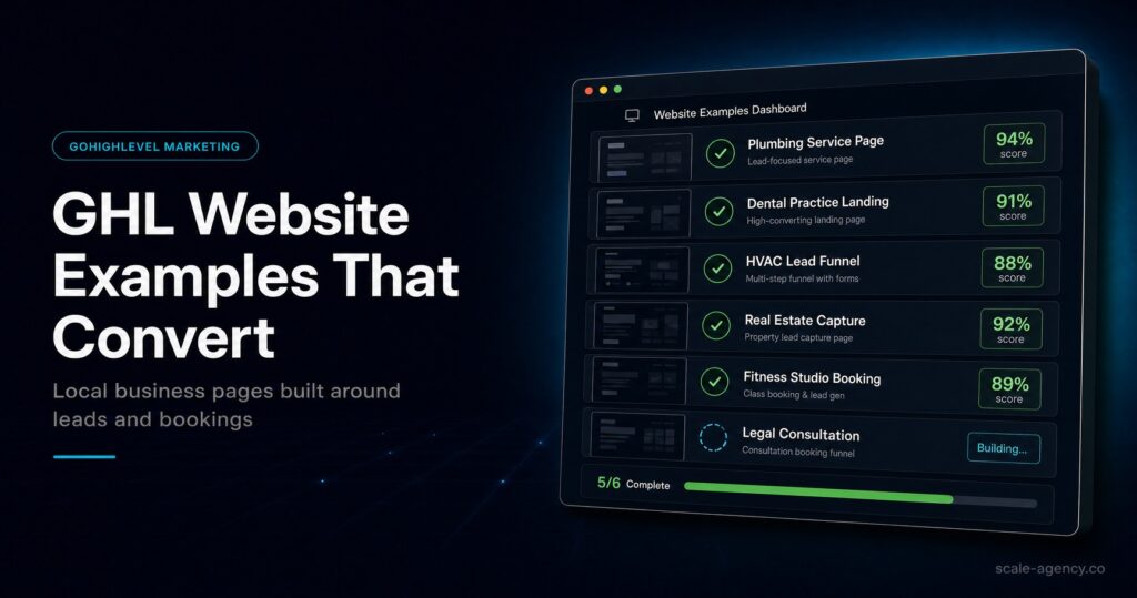 GoHighLevel Website Examples for Local Businesses