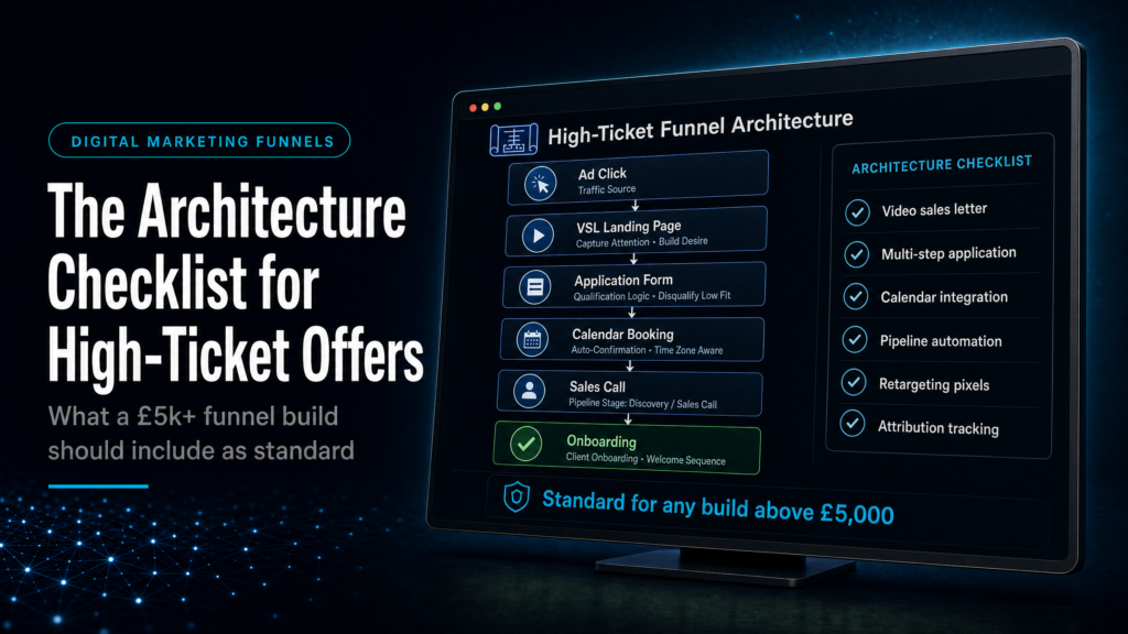 Funnel Building Agency: The Architecture Checklist for High-Ticket Offers