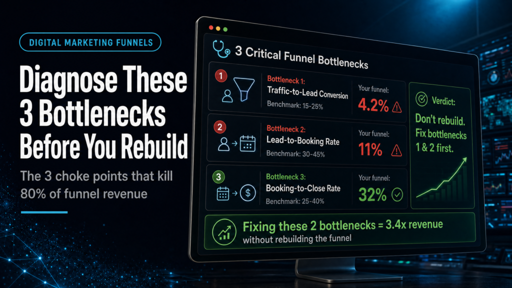 Funnel Optimization Agency: Before You Rebuild, Diagnose These 3 Bottlenecks