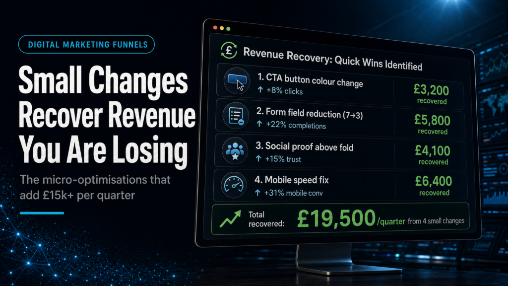 Funnel Optimization Agency: How Small Changes Recover Revenue You Are Already Losing