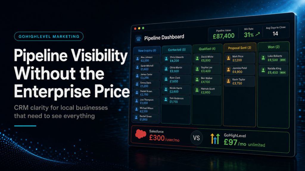 GoHighLevel CRM For Local Business: Pipeline Visibility