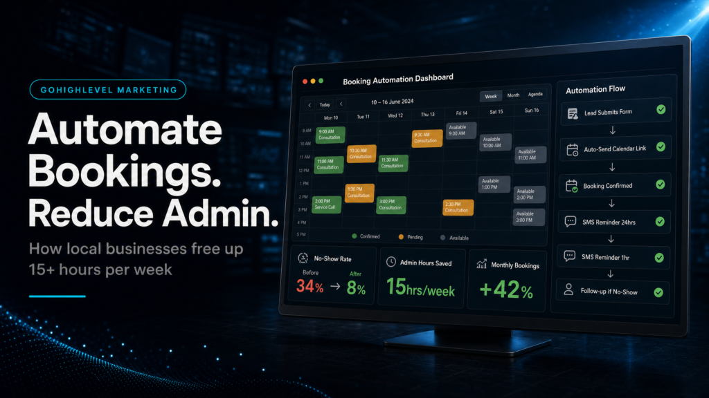 GoHighLevel for Local Business: How to Automate Bookings and Reduce Admin