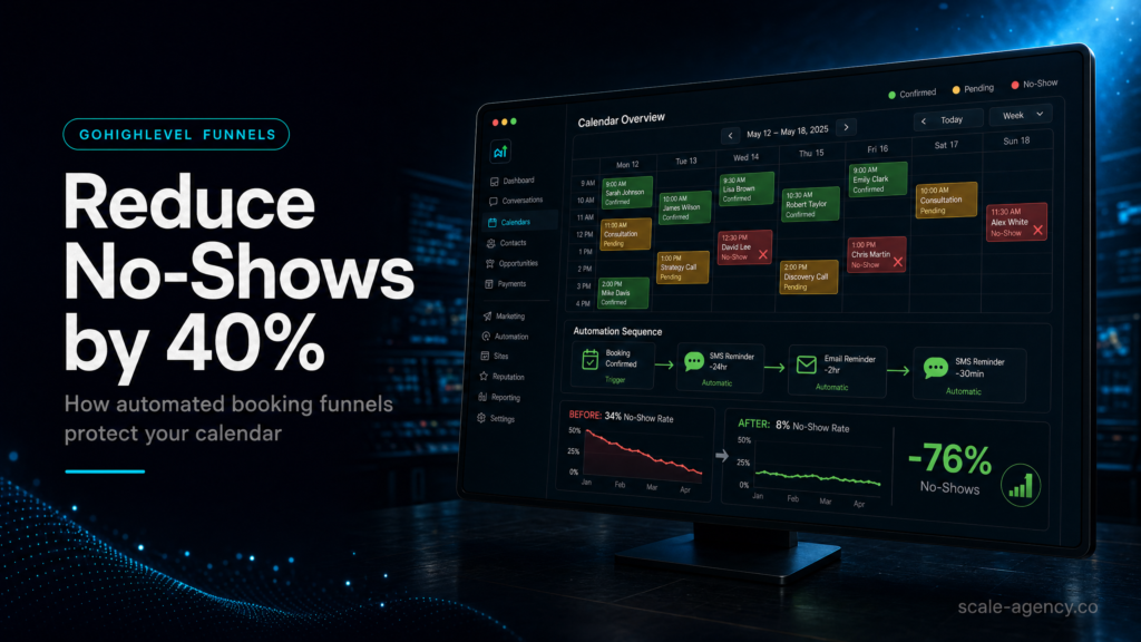 GoHighLevel Sales Funnel Systems: Reduce Booking No-Shows