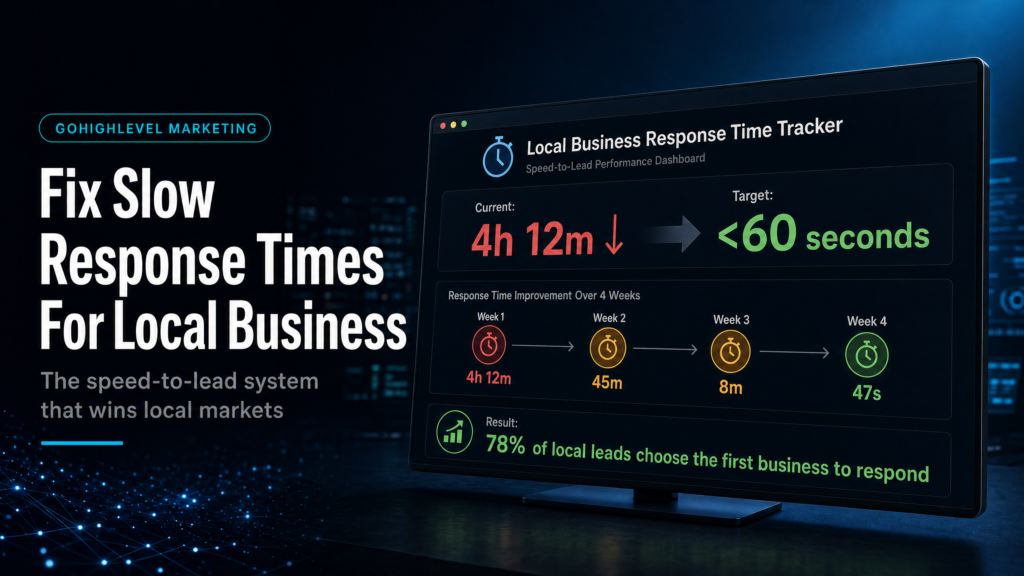 GoHighLevel Lead Follow Up for Local Business: Fixing Slow Response Times