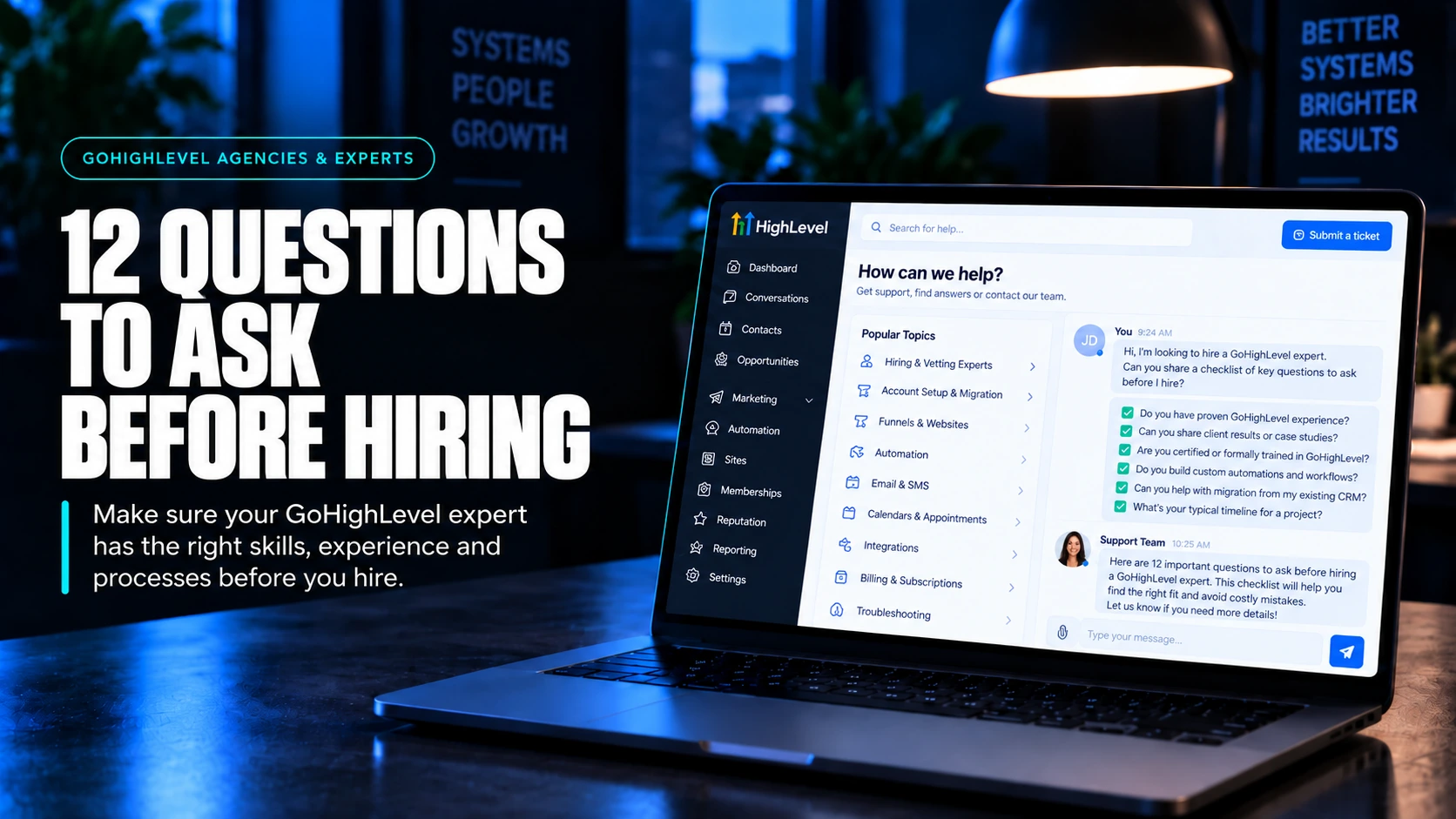 12 Questions to Ask a GoHighLevel Expert Before Hiring